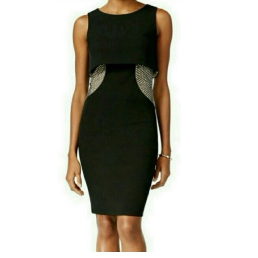 JAX Chic Black Popover Embellished Dress NWT $169 6